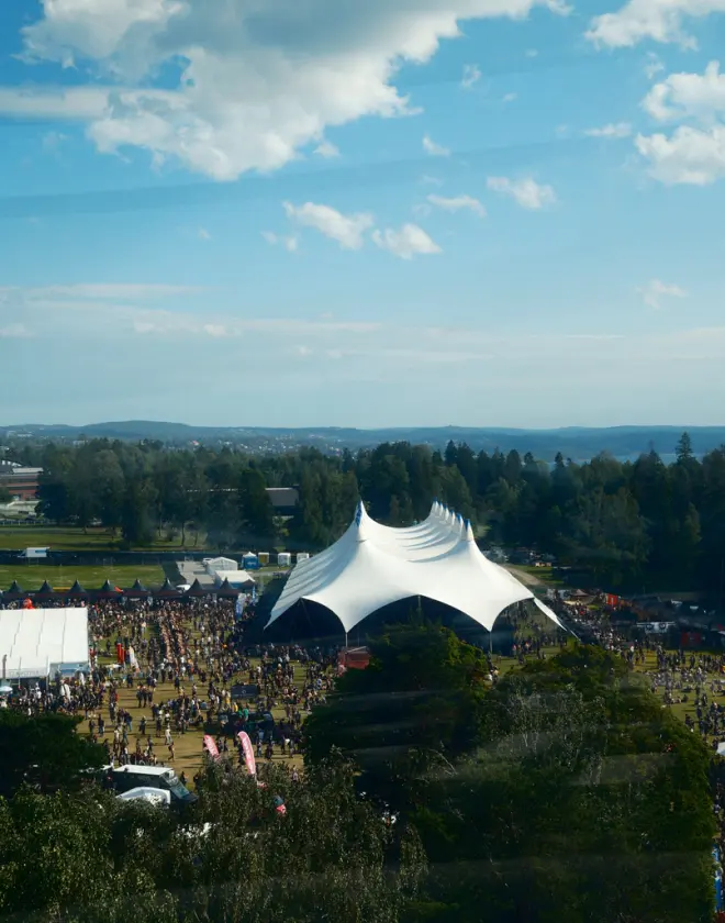 Festival production tent